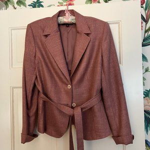 Brooks Brothers Ladies belted jacket size 10 in dusty mauve